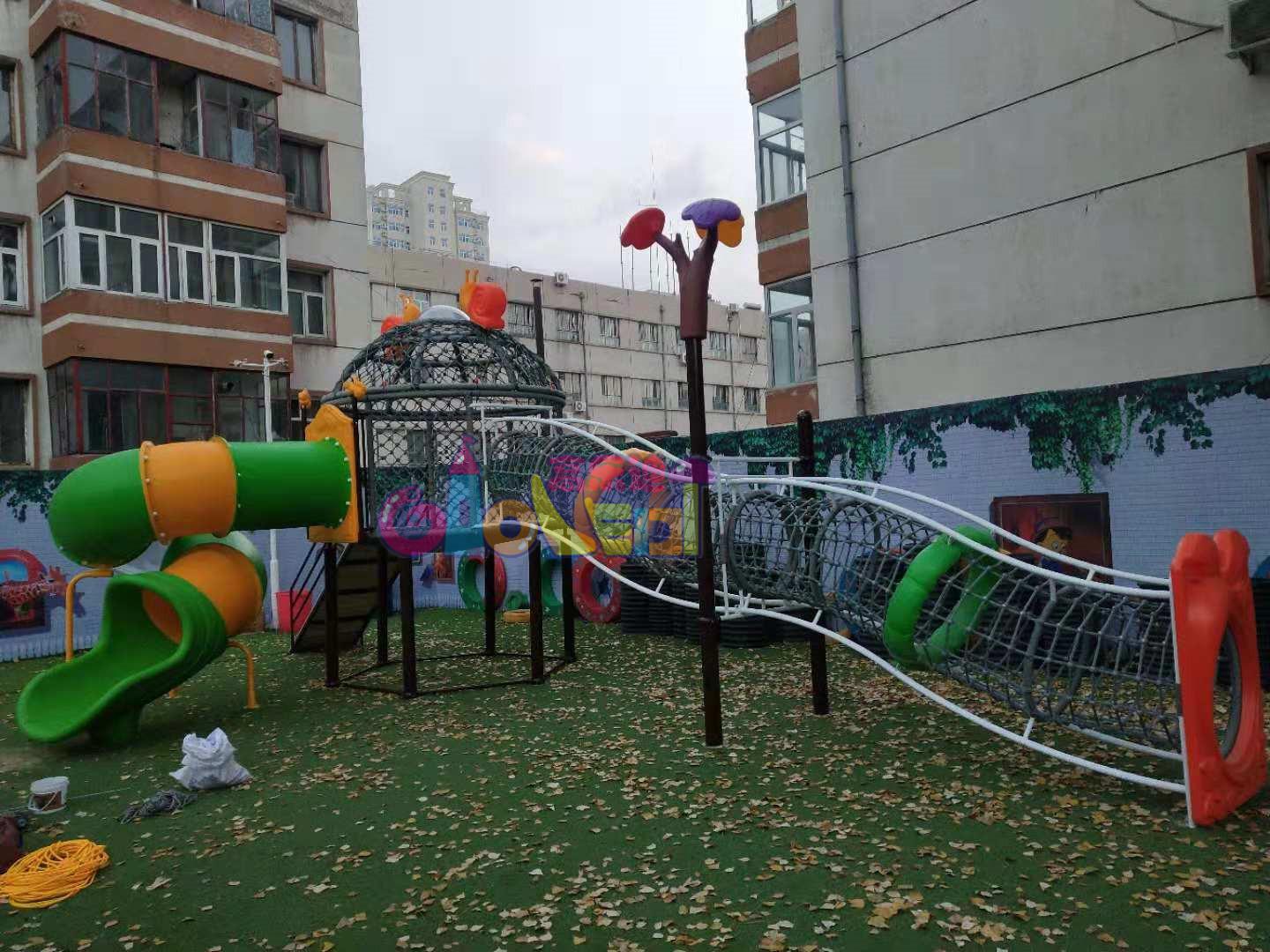 新款幼儿园儿童滑梯-张家口怀来县沙城幼儿园案例